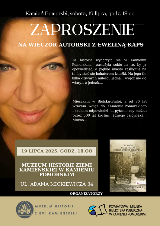 Zaproszenie na spotkanie autorskie z Ewelina Kaps
