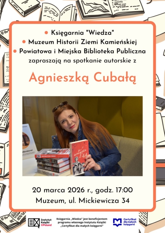 Zaproszenie na spotkanie autorskie z Agnieszką Cubałą